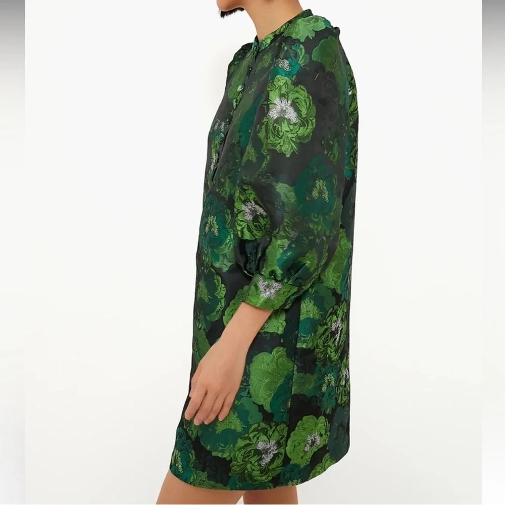 Tuckernuck Pomander Place Green Jaquard Samantha Dress - Picture 3 of 6